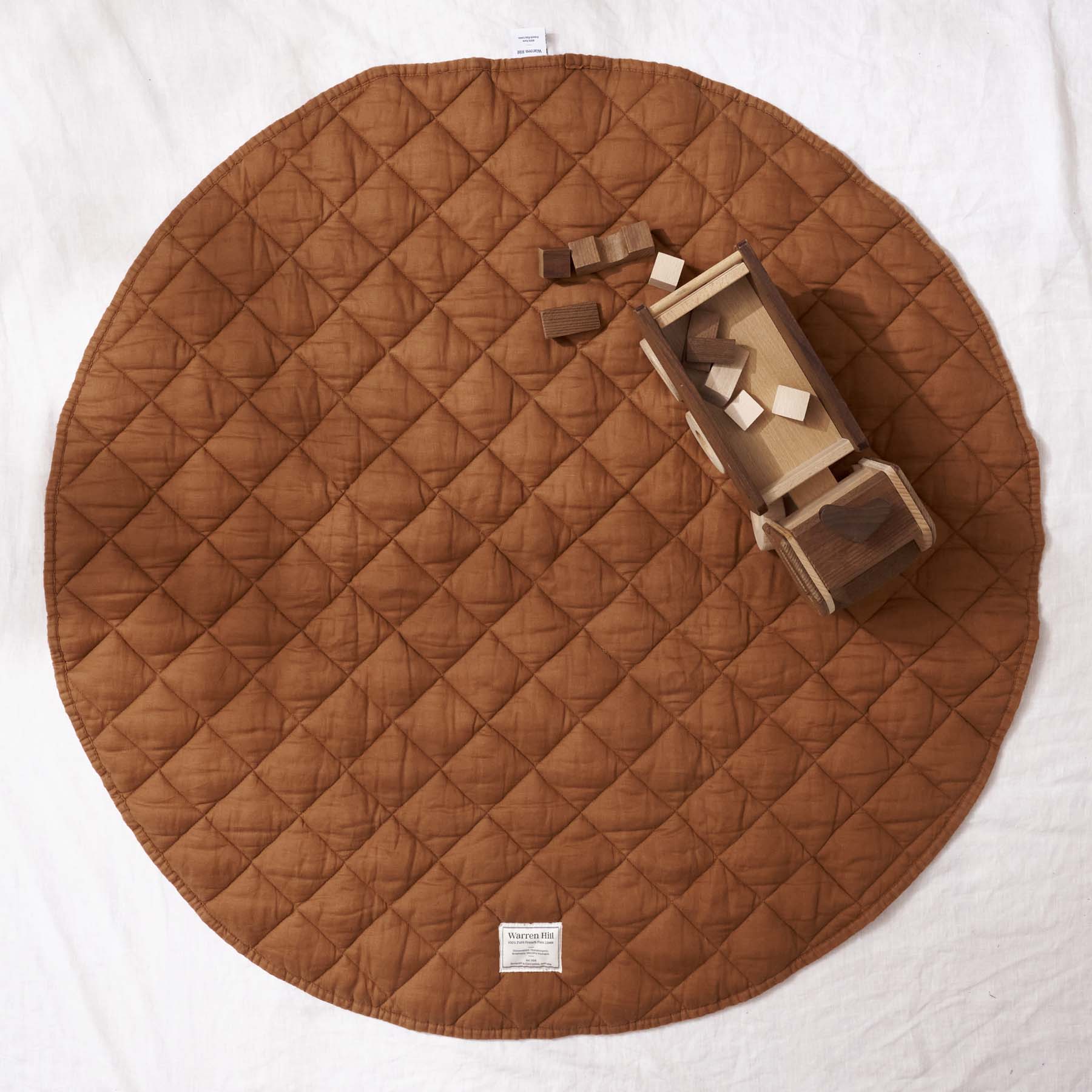 Warren Hill Linen Baby Play Mat Rust Colour Imperfect