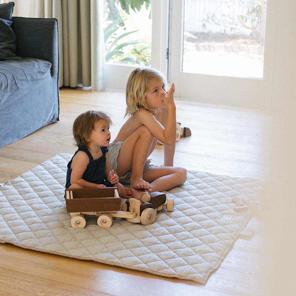 Warren Hill Goki Nature Tractor with trailer Wooden Toys